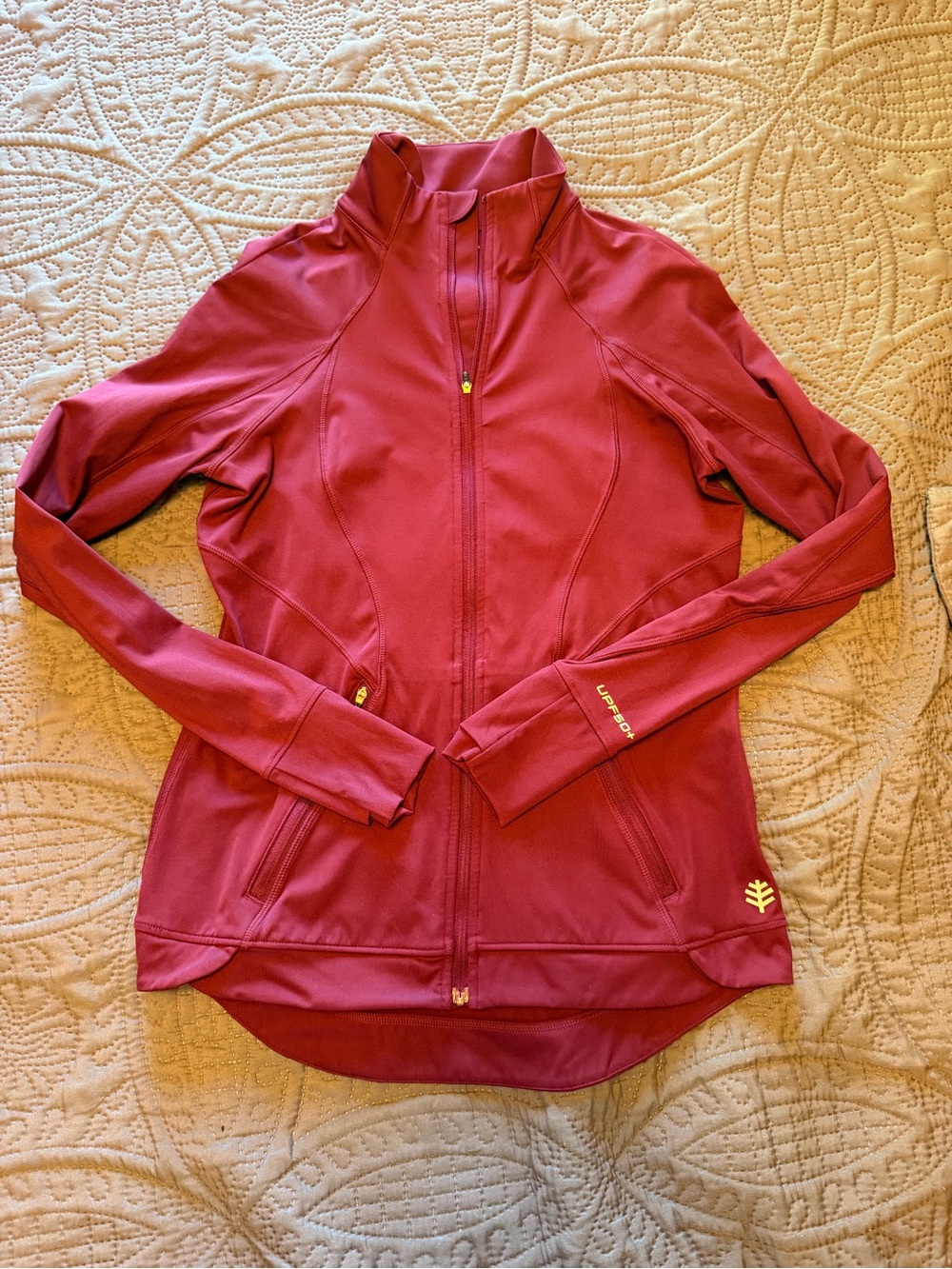 NWOT Coolibar Maroon Women’s Full-Zip Interval UPF 50+ Jacket